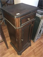 Tall Night Stand w/ Cabinet & Drawer