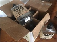 Box of Knob Creek Empty Whiskey Bottles