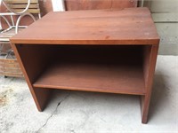 Sturdy Wood Side Table w/ Interior Shelf