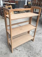 3 Tiered Folding Wood Shelf