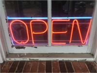 Vintage Store Front Open Neon Sign