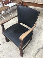 Black Button Top Arm Chair