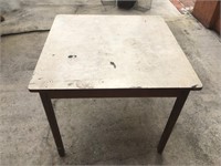 Vintage Square Wood Table w/Laminate Top B