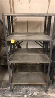 2 metal shelves