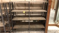 2 metal shelves