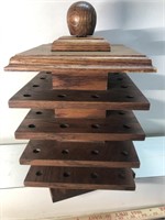 Wooden Lazy Susan style marble display