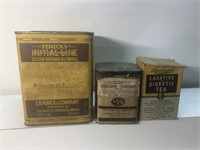 Vintage pharmacy advertising quack medicine boxes