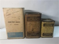 Vintage advertising pharmacy medicine tins lot