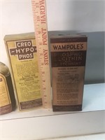Vintage  advertising Pharmacy NOS medicine bottles