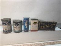 Vintage advertising cans and boxes pure test