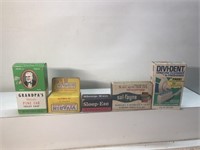 Vintage new old stock advertising boxes with