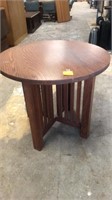 Mission style 30 inch round table