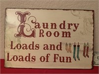 LAUNDRY METAL SIGN