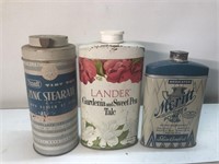 Vintage advertising Talc and powdered tin lots