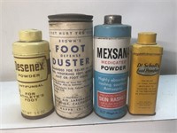 Vintage advertising powder tins Draenei  Mexsana