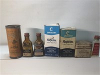 Vintage advertising spice and extract bottle lot
