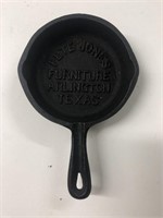Vintage mini Cast iron pan ashtray advertising