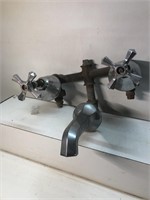Vintage chrome metal kitchen faucet