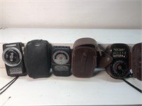 Vintage lot of light exposure meters mixed brands
