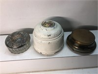 Vintage lot of  vanity powder dishes