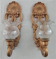 D - PAIR OF WALL SCONCES