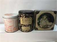 Vintage advertising candy tin lot