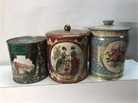 Vintage candy cracker / cookie tin lot