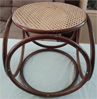 D - ROUND CANE & RATTAN ACCENT TABLE
