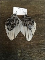 Silver & Animal Print Earrings
