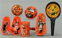 GROUPING OF SEVEN HALLOWEEN NOISEMAKERS