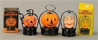 THREE BATTERY OPERATED HALLOWEEN LANTERNS