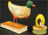 DUCK SQUEAK TOY & CHICK WITH EGG