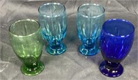 Assortment of Colored Glass Goblets