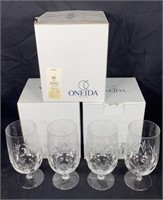 Crystal Oneida Begonia Pattern Glasses