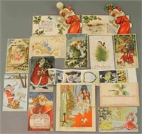 GROUPING OF A SANTA CLAUS MECHANICAL POSTCARDS