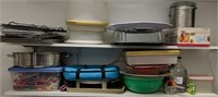 Two Shelves of Kitchenware
