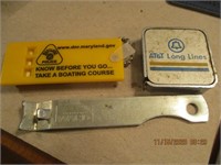 AT & T Tape Measure,Wards Paint Can Opener &