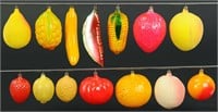GROUPING OF FOURTEEN FRUITS & VEGETABLES