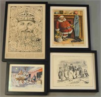 FOUR EARLY SANTA CLAUS IMAGES
