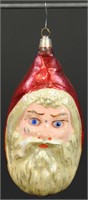 FATHER CHRISTMAS HEAD WITH BLUE GLASS EYES