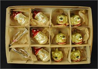 BOX OF 12 HARD TO FIND CHRISTMAS ORNAMENTS