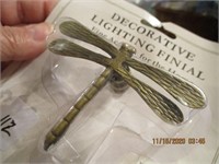 Brass Dragonfly Lamp Finial
