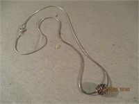 925 Necklace & Bead Charm-6.5 g