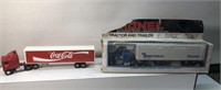 Lot of 2 Ertl and Lionel Tractor and trailers.