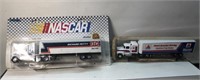 Lot of 2 Ertl NASCAR racing tractor and trailers