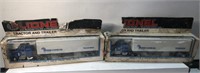 Lot of 2 Lionel O scale tractor and trailers