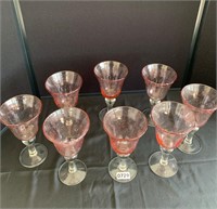 Pink Tall Goblets.