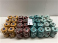32 Large Spools Of Assorted Colors of New Thread