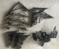 Metal Lamp/Candle Wall Holder and Shelf Brackets