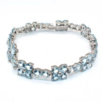 Silver Blue Topaz(13.4ct) Bracelet